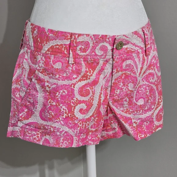 🤩Host Pick❤️Lilly Pulitzer The Walsh Short In Pink Pout Women's Size 2 - Picture 2 of 12